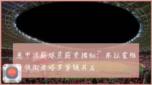 意甲顶薪球员薪资揭秘：弗拉霍维奇领衔劳塔罗紧随其后